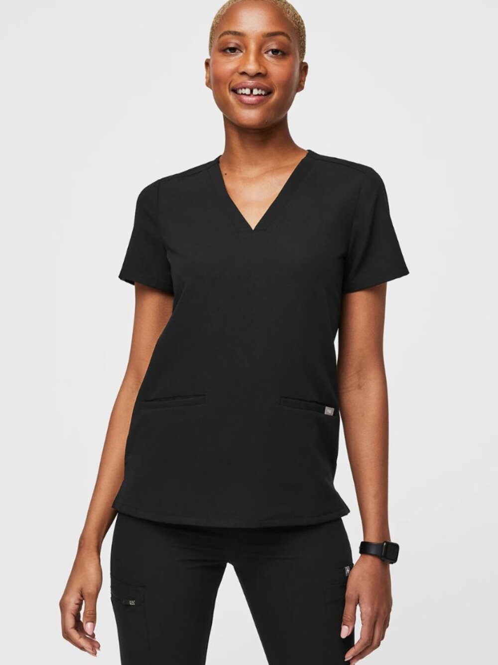 NWOT Figs Black Casma Scrub Top